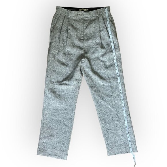 Tory Burch Wide Leg Tweed Pants Size 10 - Picture 8 of 11